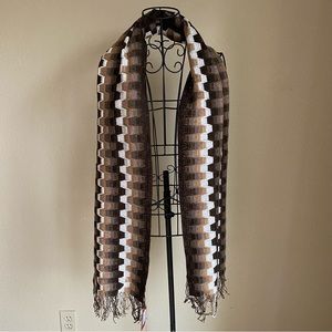 Missoni Orange Label Box Chevron Scarf Brown